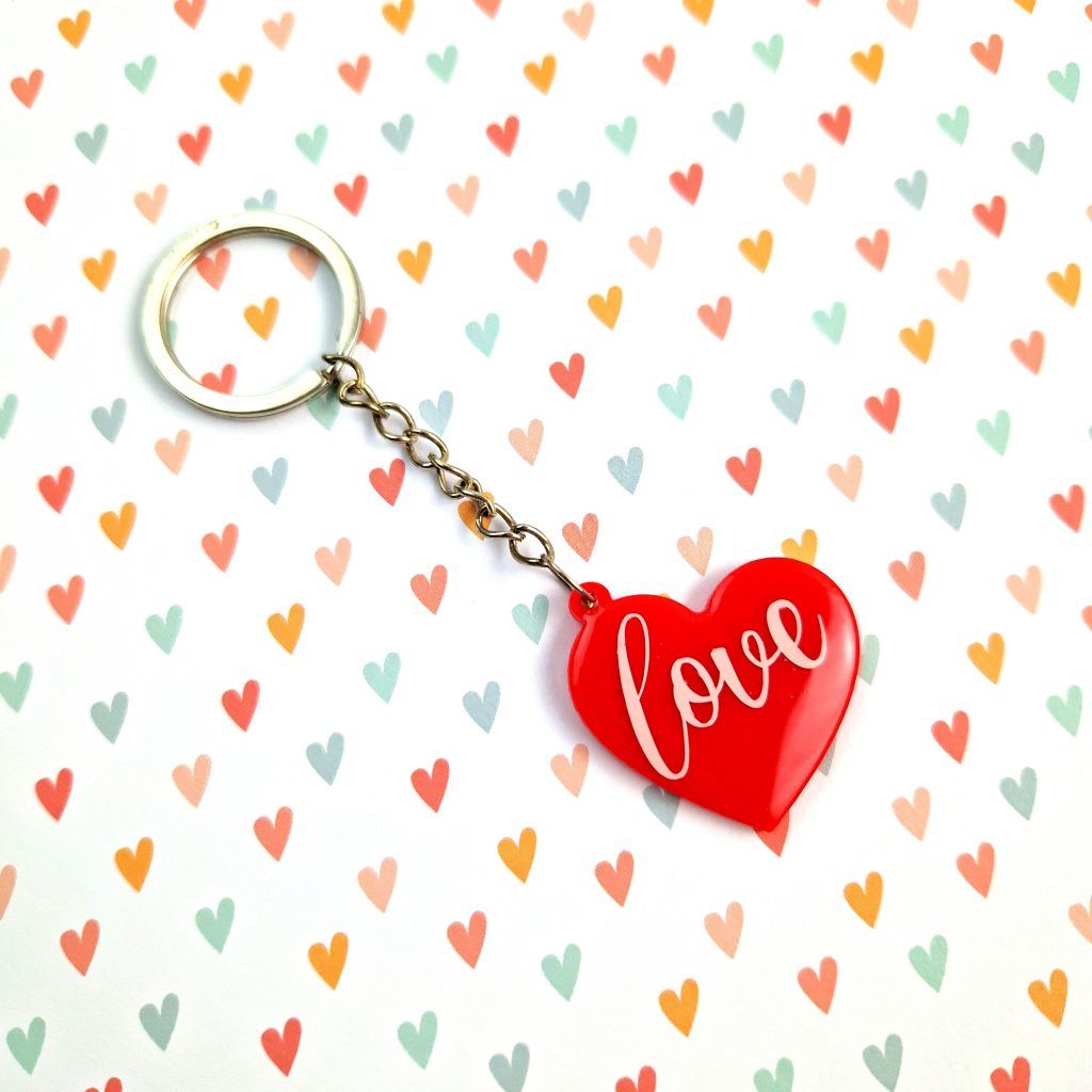 llavero acrílico San Valentín xTool M1 llavero acrílico San Valentín xTool M1