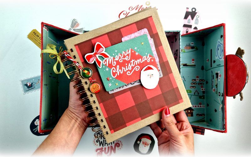 Cómo hacer un álbum de scrapbooking con caja de cartón
