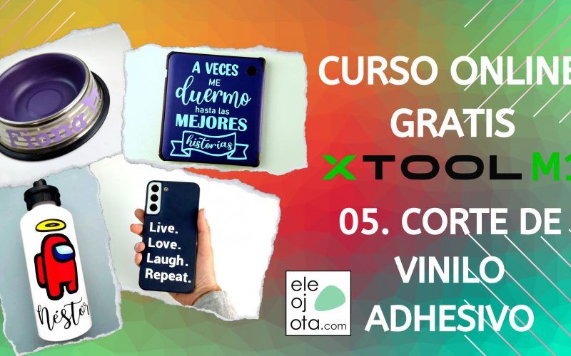 cómo cortar vinilo adhesivo con xTool M1