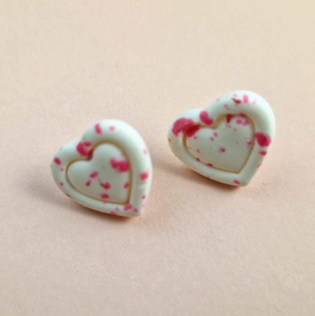 Pendientes imitación terrazo 