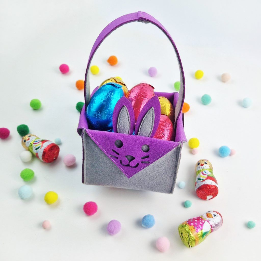 cesta de Pascua de fieltro cesta de Pascua de fieltro