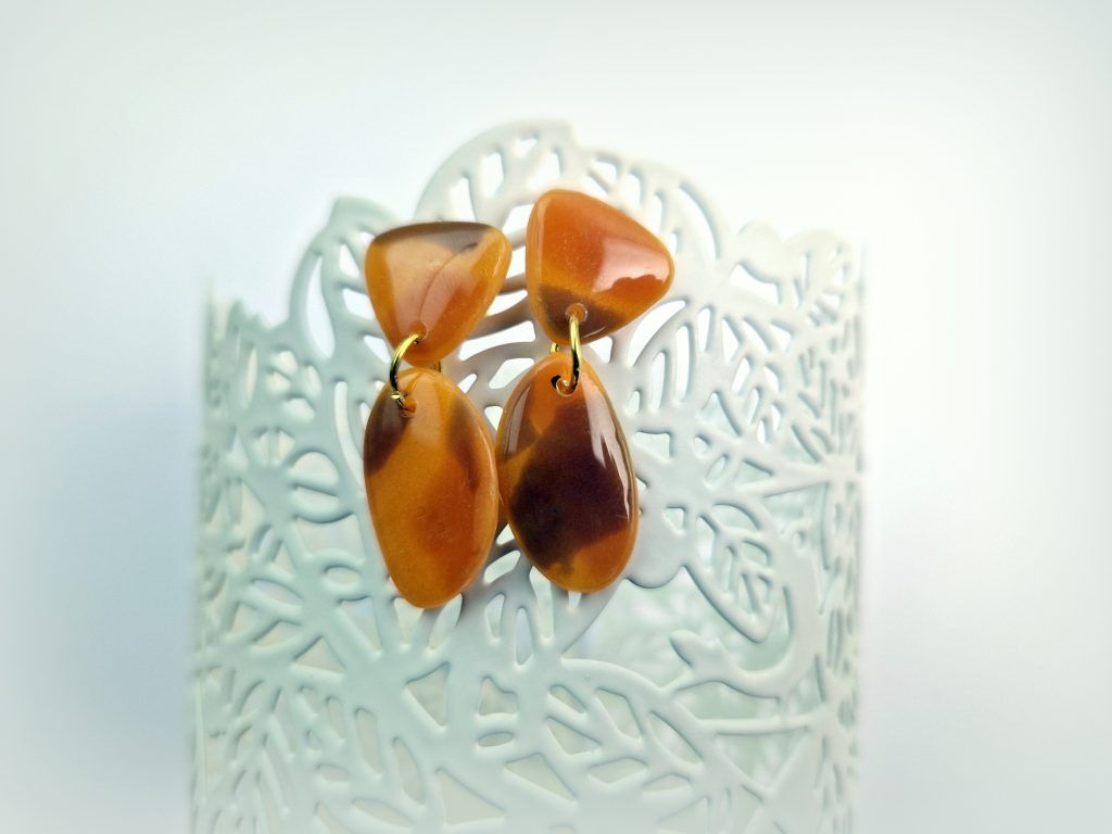 pendientes imitacion carey