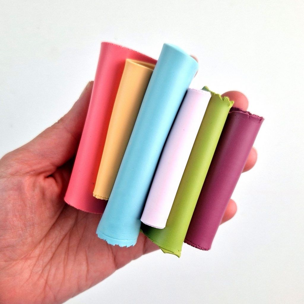 paleta de colores de primavera en arcilla polimérica