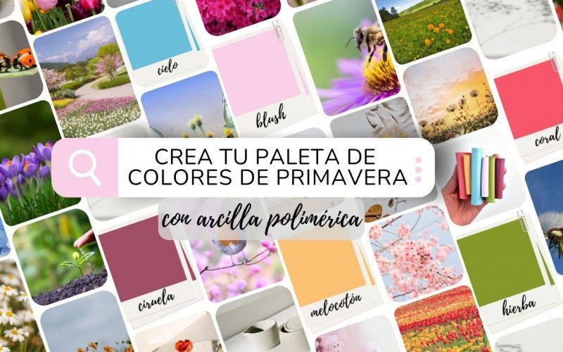paleta de colores de primavera en arcilla polimérica.