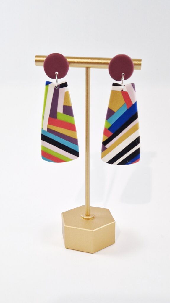 pendientes arcilla polimérica estilo patchwork pendientes arcilla polimérica estilo patchwork
