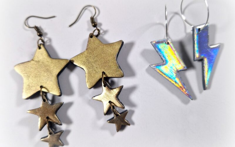 arcilla polimérica decorada con foil