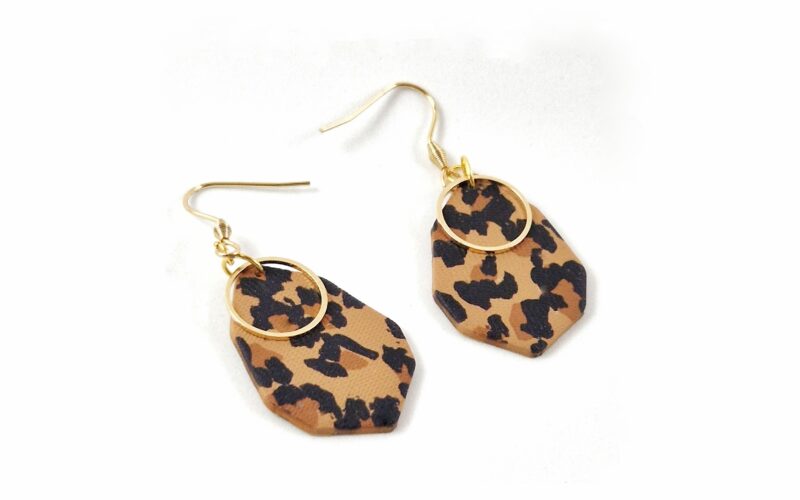 estampado de leopardo en arcilla polimérica
